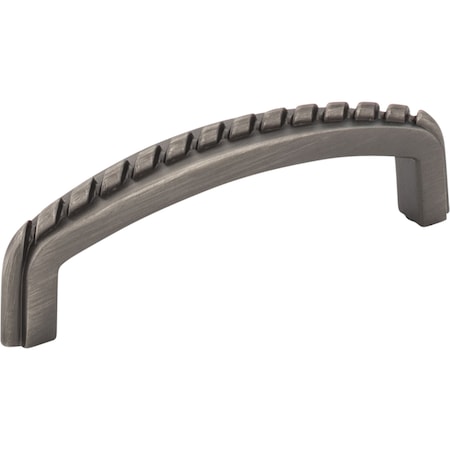 Elements 3" Center-to-Center Brushed Pewter Rope Detailed Cypress Cabinet Pull Z118-3BNBDL